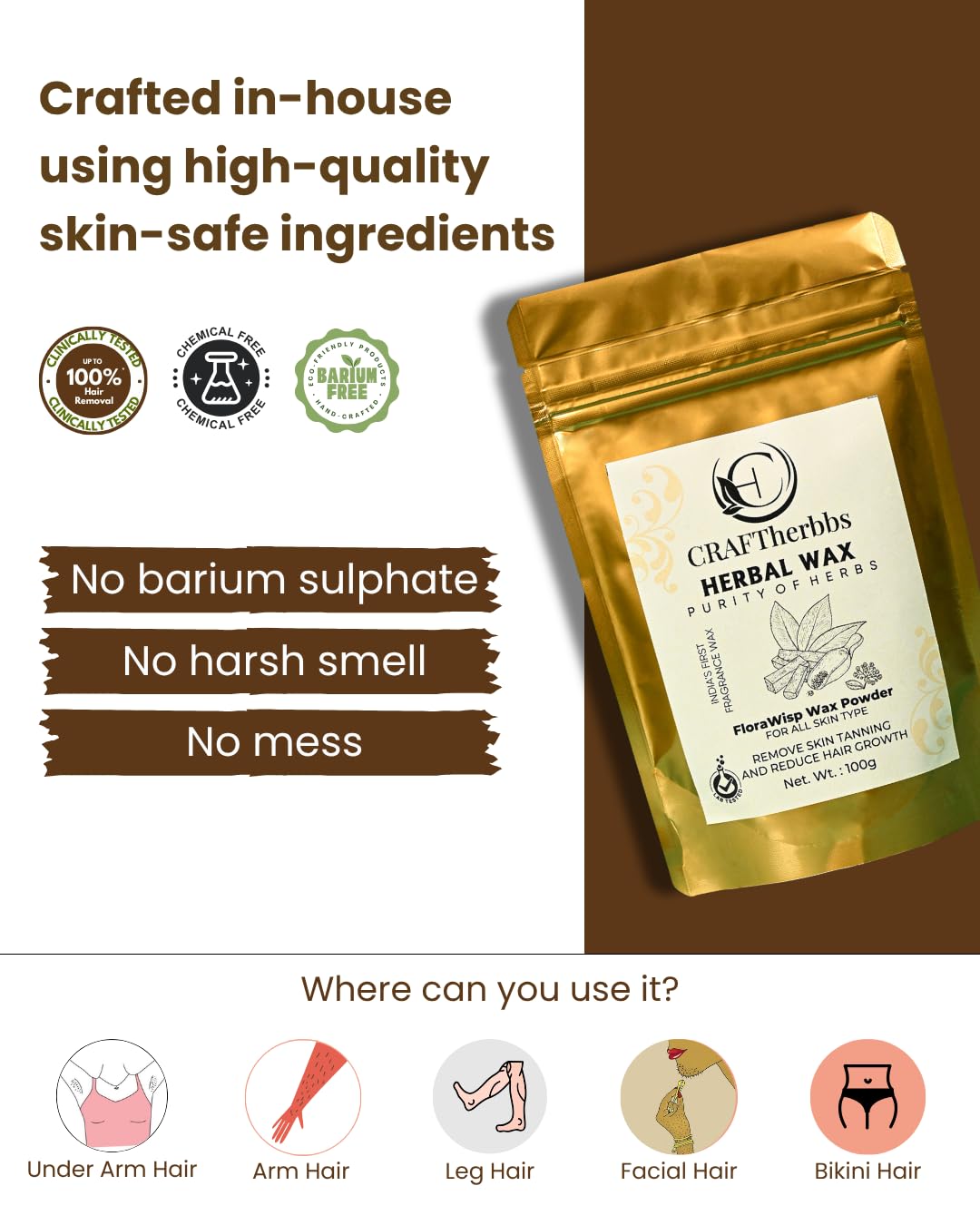Herbal Face Hair Removal Powder (100g)